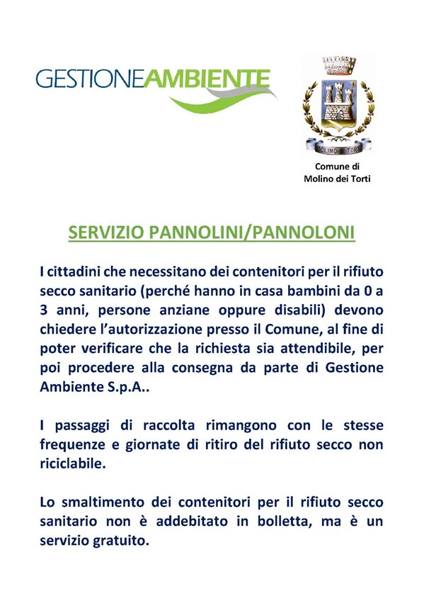 Nuovo Servizio Raccolta rifiuti Porta a Porta