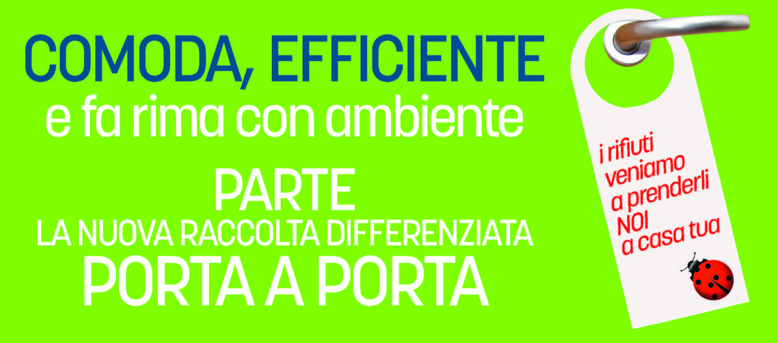 Nuovo servizio di raccolta differenziata porta a porta